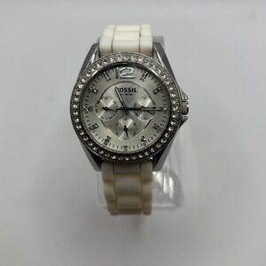 Fossil ES-2344 Stainless Steel Quartz Analog Women's Watch; Works- New Battery